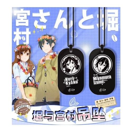 Hori-san to Miyamura-kun Hori Kyoko Dog Tag Necklace Fashion Titanium Steel Pendant Collar Chain Accessories NEW Anime Cosplay