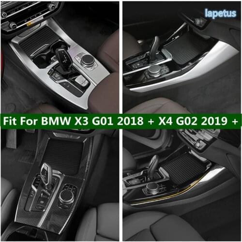 Gear Shift Panel Decorative Cover Trim Center Console Side Strip Accessory ABS For BMW X3 G01 2018 - 2021 X4 G02 2019 - 2021