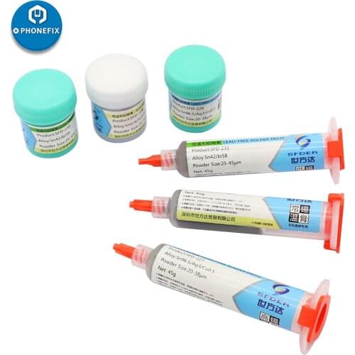 Solder Paste Flux Low Temperature Sn42 Bi58 Soldering Paste with Needle Head for iPhone Repair Motherboard BGA Welding Fluxes