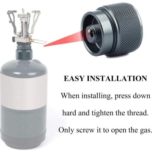 Camping Stove Head Europe And America Manpu Propane Gas Tank Conversion Head Aluminum Alloy Burner Converter Automatic Air Shut