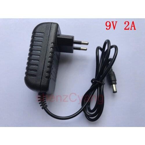 1PCS High quality DC 9V 2A IC programAC 100V-240VConverter Switching power adapter 2000mA Supply EU Plug DC 5.5mm x 2.1-2.5mm