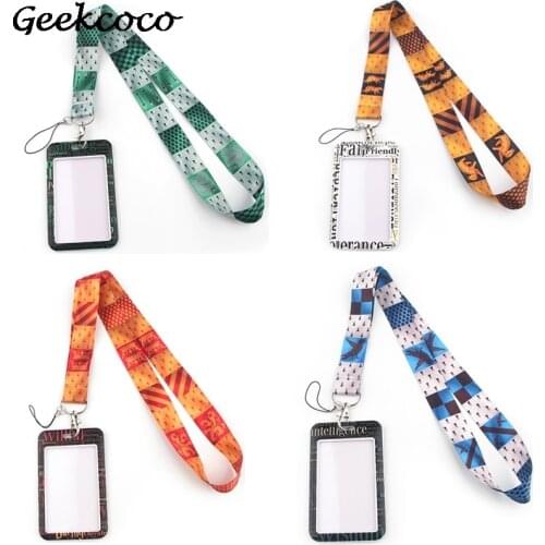 J1876 Cartoon Student Lion Snake Fox Neck Strap Lanyard for key Phone USB DIY Hang Rope With Magical School Card Holder
