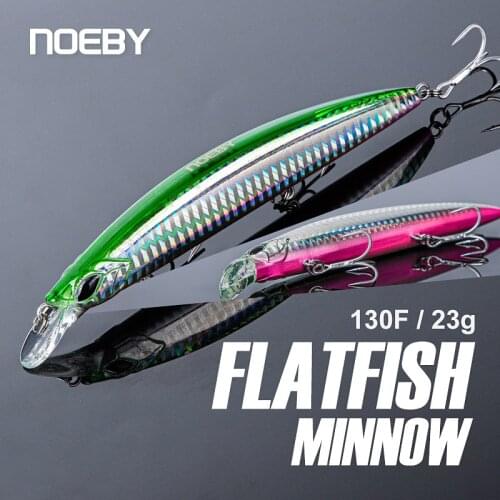 NOEBY Floating Minnow Fishing Lure 130mm 23g Floating Wobblers Long Casting Artificial Baits for Sea Bass Jerkbait Fishing Lure