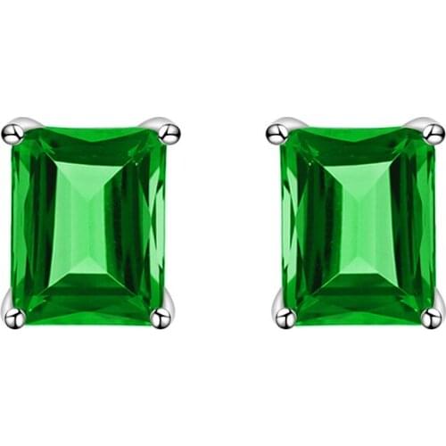 Free Shipping Small Square Stud Earrings For Women Cubic Zirconia Earrings Fashion Jewelry Earrings GLE0566