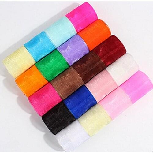 Snow Gauze Ribbon DIY Bowknot Ribbon Wedding Cake Gift Wrapping Color Transparent Ribbon/15mm5 Yards