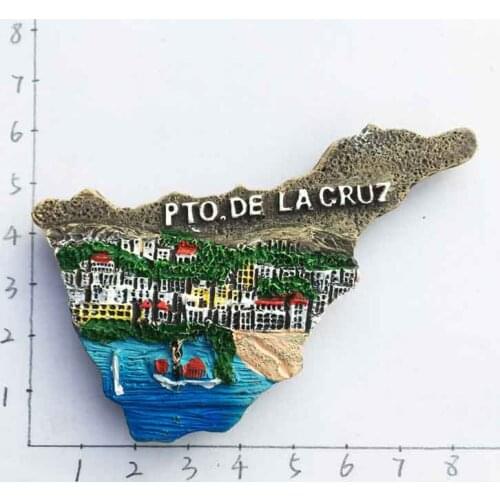 PUERTO DE LA CRUZ Italy stereoscopic map, creative souvenir, magnetic sticker, refrigerator sticker