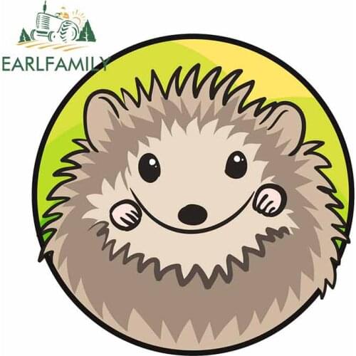 EARLFAMILY 13cm X 12.7cm for The Hedgehog Hand Drawn Creative Car Sticker Fashion Fine Decal Waterproof Scratch-proof Decal SUV