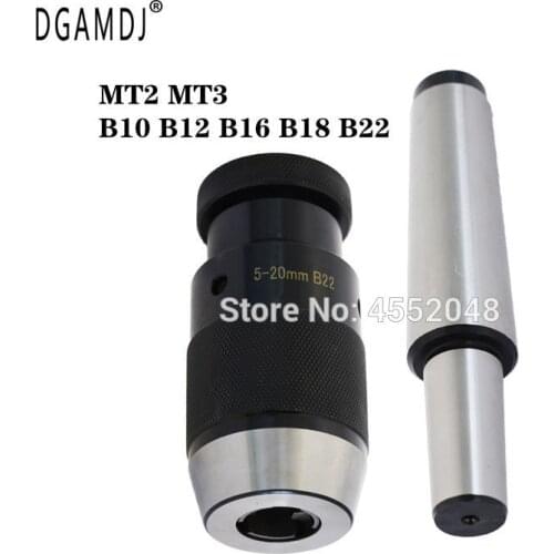 1set morse cone M10 M12 MT2 MT3 B10 B12 B16 B18 B22 Drill Chuck Self Tighten Drill Chuck Light Duty Taper cnc machine