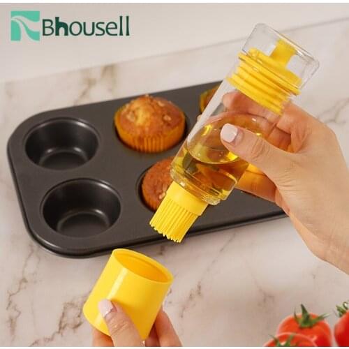 Heat Resistance Basting Brushes Multi-function Silicone Oil Brush with Cover Tool Kitchen BBQ Brush Oil Brush Garden Accessories