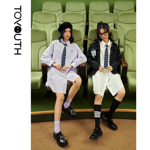 Модные платья-рубашки Toyouth China At AliExpress