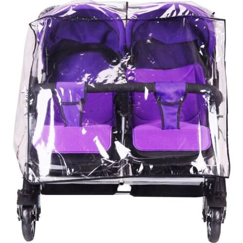 Universal baby carriage rain cover side by side twin baby stroller umbrella child weatherproof cover