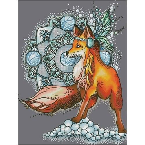 Fox Dream Catcher patterns Counted Cross Stitch 11CT 14CT DIY Chinese Cross Stitch Kit Embroidery Needlework Sets