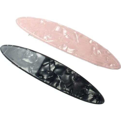 Oval Shaped Barrettes Acrylic Hair Barrettes Non-slip Hair Clip Hairgrips Shell Pattern Headwear Hair Accessories for Women