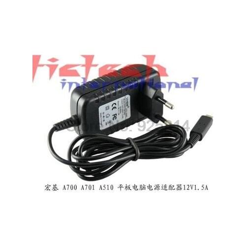 By dhl or ems 100pcs 12V 1.5A High quality Tablet Battery Charger EU plug for Acer Iconia Tab A510 A700 A701 Power Adapter