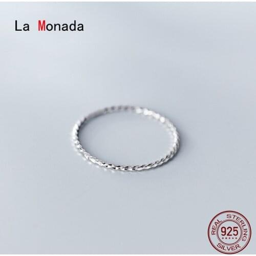 La Monada Prismatic Women Ring 925 Sterling Silver Minimalist Rings For Women 925 Silver Fine Jewerly Rings Woman All Finger