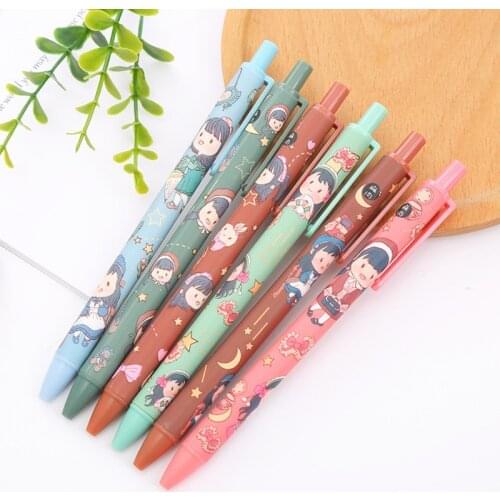 1 Piece Lytwtws Gel Cute Pen Creative INS Color Girls Press Office Gift School Supplies Stationery Kawaii Funny Pens