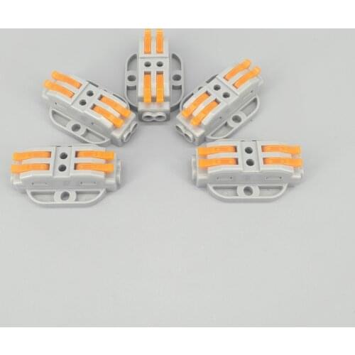 10Pcs KV223 2Pin Docking Fast Universal Compact Connectors Wiring Conductor Push-in Terminal Block LED Connector