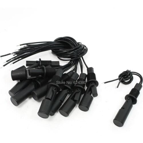 10 Pcs / Lots x ZPC4 Fish Tank Pool Liquid Water Level Sensor Horizontal P.P PP Float Switch Black
