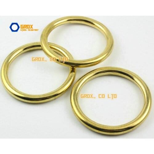 2 Pieces 50mm Solid Brass O Ring For Purse Bag Handbag Strap