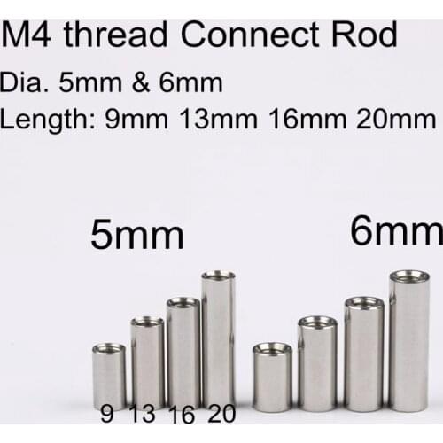20pcs lot M4 screw connect rod knife Handle screw Cylindrical Nuts Connecting pipe rivet M4 Thread