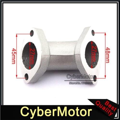 27mm Angled 0 Degree YX-06 Inlet Intake Manifold Pipe For YX 125cc 140cc 150cc 160cc Engine Pit Dirt Motor Bike Motorcycle