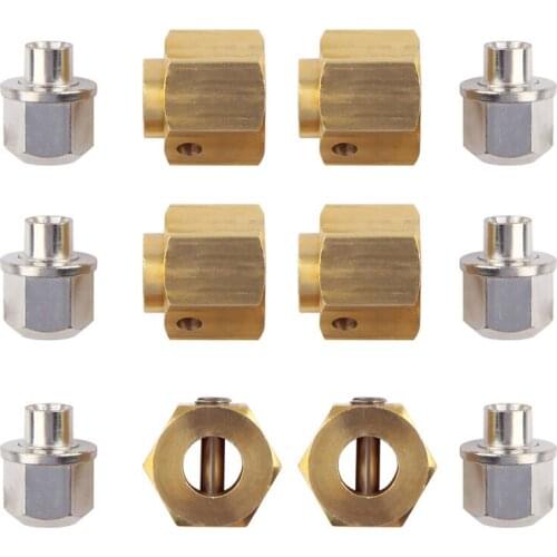 4PCS/6PCS TRX4 12MM Wheel Hex 5/8.5/10mm Heavier Brass Extended Adapter for 1:10 RC Crawler Traxxas TRX-4 TRX-6 G63