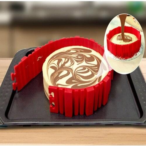 4Pcs Silicone Cake DIY Baking Square Rectangular Round Shape Mold Magic Bakeware Bake Cake Snakes Molud Pastry Tools