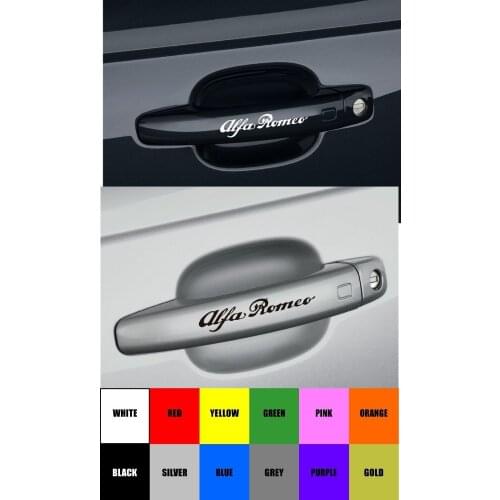 8x For ALFA ROMEO - Door Handle CAR DECAL STICKER ADHESIVE 100mm long