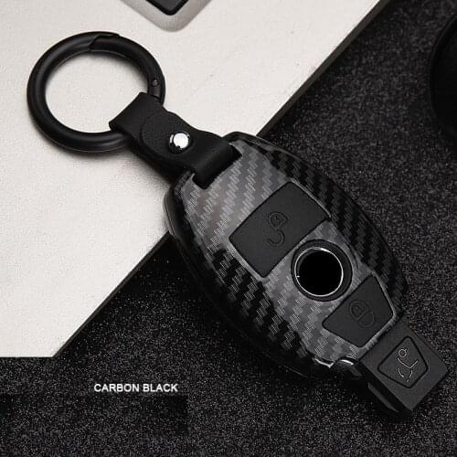 ABS Carbon fiber Car Remote Key Case For Mercedes Benz W203 W204 W212 C180 GLK300 CLS CLK CLA SLK C S E Class Remote Smart key