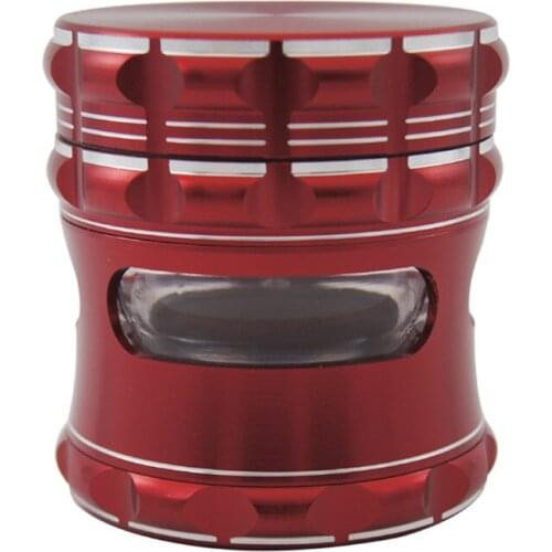 Smoking accessories for weed cute for girls Aluminum alloy smoke grinder creative metal window 4 layers 62MM sound grinder