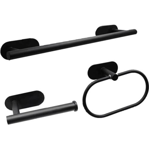 Black Stainless Steel Towel Rack Towel Rack Towel Rack Paper Holder Towel Rack Towel Rack304Stainless Steel Bathroom Accessories