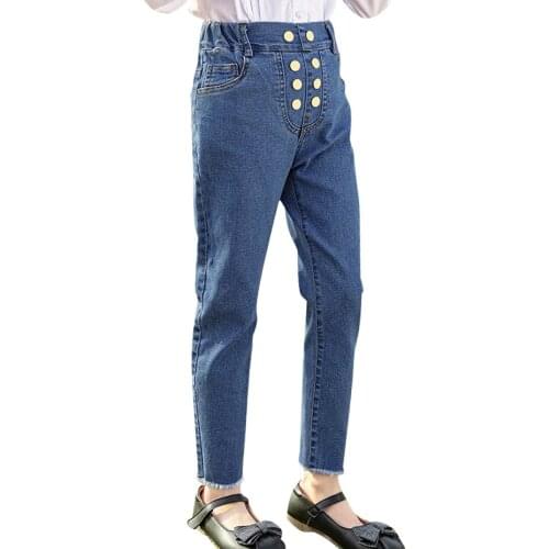 Jeans For Girls High Waist Girl Jeans Spring Autumn Trousers For Children Casual Style Childrens Jeans Clothes