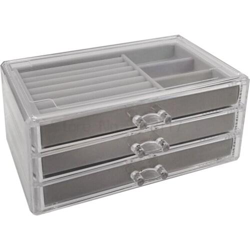 Cosmetic storage box jewelry necklace finishing box Earring Ring Display Rack tray storage box
