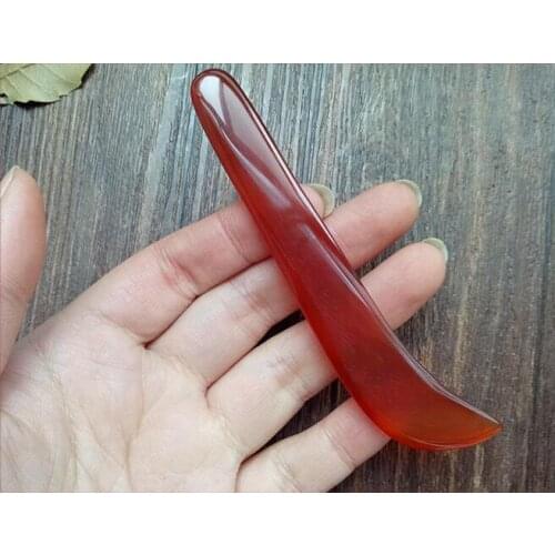 Natural Agate Eye Guasha Massage Pen Stick Acupuncture Point Massager Blood Circulation Face Slimming Beauty Relax Scrapping
