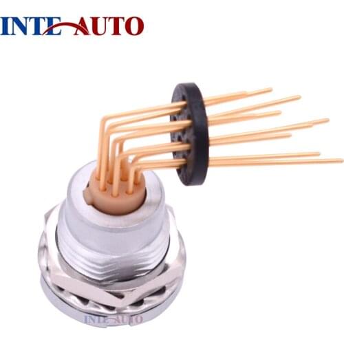 1B Metal Round receptacle female connector,10 elbow contacts EZCG.1B.310, push pull self-latching connector