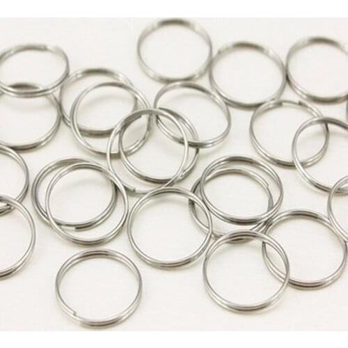 Metal round lighting octagonal beads connection ring, split ring small double ring key ring 200 pcs/pack 1 pack