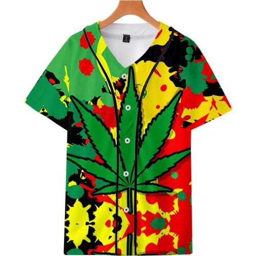 LCFA Four-leaf Clover 3D Printed Baseball Shirt Man Hipster Fitness T-shirt Mens Spandex High Quality Tshirt Factory Wholesale