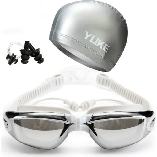 New Swimming Goggles HD Anti-Fog UV Adjustable Glasses Belt Professional Swim Goggle Adult Prescription Glasses Men Women