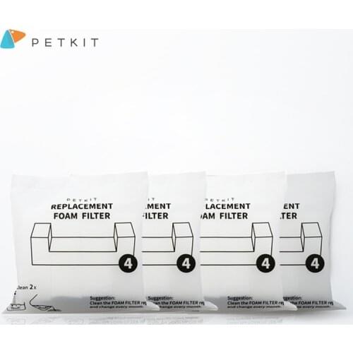 PETKIT EVERSWEET 2 Pet Water Fountain Pre Foam Filters Replacement Filters, 4pcs (White Foam) For Automatic Drinking Fourntian