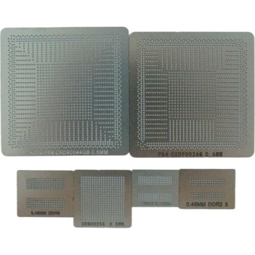 BGA Reballing Stencils Direct Heating Solder Ball Steel Template CXD90025G CXD90026G GDDR5-RAM DDR3-SDRAM for PS4 BGA IC Reball