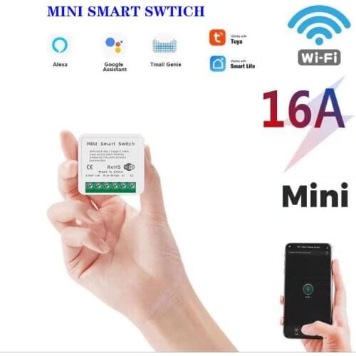 16A Mini Smart WIFI DIY Switch Mini Smart Switch 2Way Control Smart Home Auto Module Works with Alexa Google Home Smart Life App