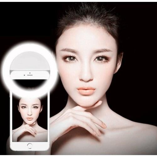 Universal Selfie Ring Light Phone Selfie Luminous Ring LED Photography Flash Light For Xiaomi iPhone Sumsang Smartphone