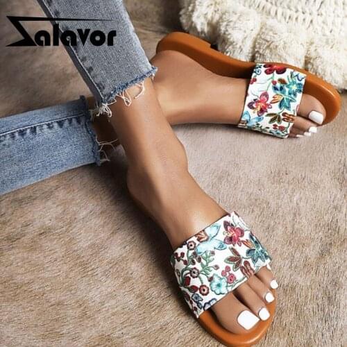 ZALAVOR New Women Summer Slipper Fashion Print Women Shoes Daily Beach Shoes Women Daily Footwear Size 35-43