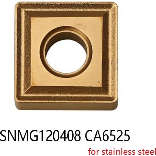 10pcs 100% Original SNMG120408 CA6525 Lathe Cutter Carbide Inserts processing Stainless Steel SNMG 120408 SNMG1204 Turning Tools