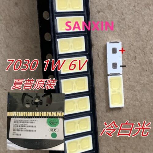 200PCS For SHARP LED TV Application LED Backlight High Power LED 1W 6V 7030 Cool white LCD Backlight for TV