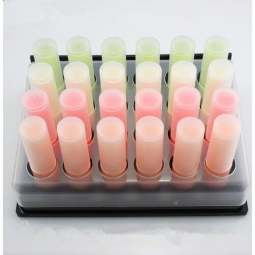 24-Hole Lipstick Lip Gloss Nail Polish Cosmetics Make Up Organizer Box Case Display Holder Rack Stand new