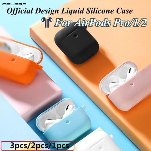 3/2/1pcs Liquid Silicone Case For AirPods Pro 1 2 3 Protective Skin Covers For Apple AirPod Wireless Earphone Accessory Box Case