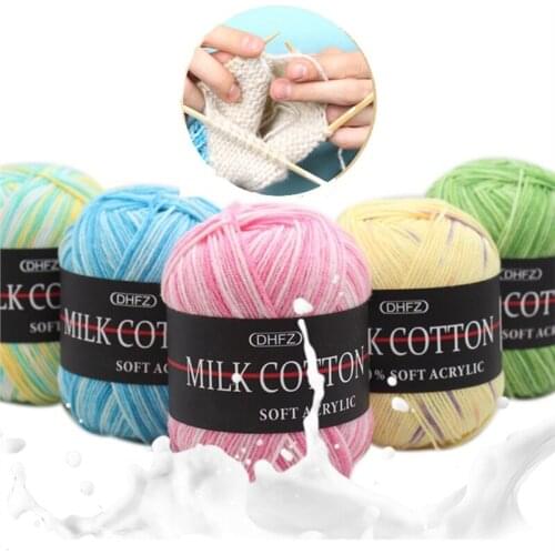 400g/set High Quality Warm DIY Milk Cotton Yarn Baby Wool Yarn for Knitting Children Hand Knitted Yarn Knit Blanket Crochet Yarn