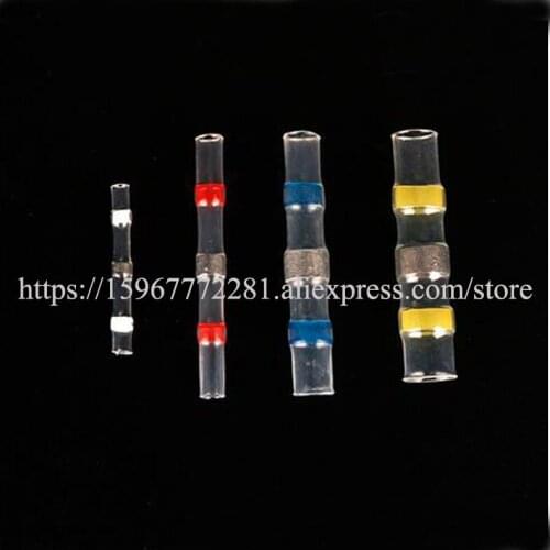 50PCS S21 heat shrinkable terminal solder splice connector Waterproof hot melt dahesive heat shrinkable tubing Docking terminal