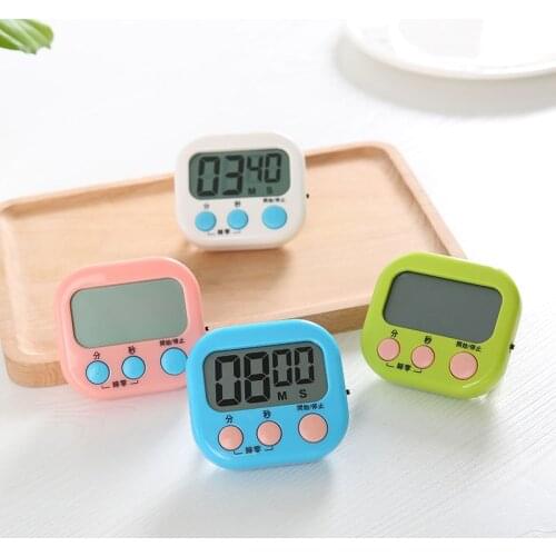New Cooking Timer LCD Digital Kitchen Countdown and Count Up Timer Clock with Magnetic Backing Stand for Egg Cooking Alarm